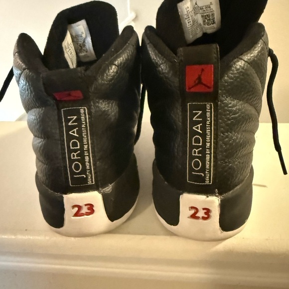 Nike Air Jordan 12 Retro Playoffs Big Kids Shoes Black Size 3Y - Picture 2 of 6